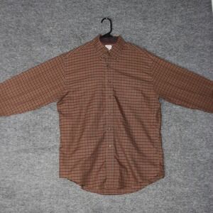 Brooks Brothers 1818 Button Down Shirt Mens M Red Plaid Non Iron Regular Fit